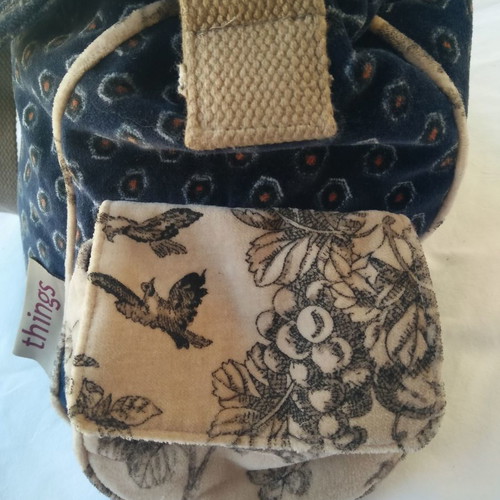Nice Things women's crossbody shoulder bag new blue-purple velvet