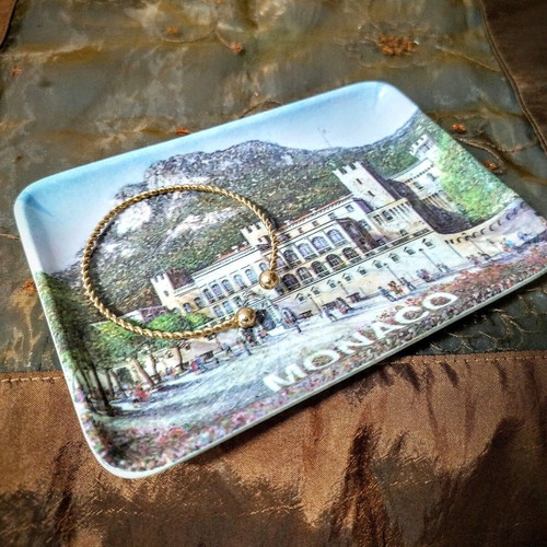 Small vintage plastic tray with Monaco image used