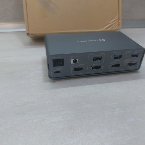 CMSTEDCD SW521 Professional KVM Switch Docking Station for 2 Computers and 2 Monitors
