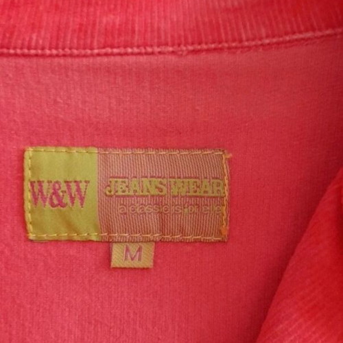 W&W Y2K Jacket in Coral Corduroy Fabric like New Size M