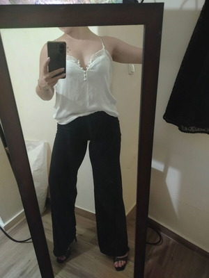 White top Mango like new, romantic style, size L
