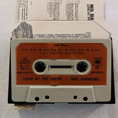 Neil Diamond Love at the Greek κασέτα μεταχειρισμένη, live άλμπουμ 1977