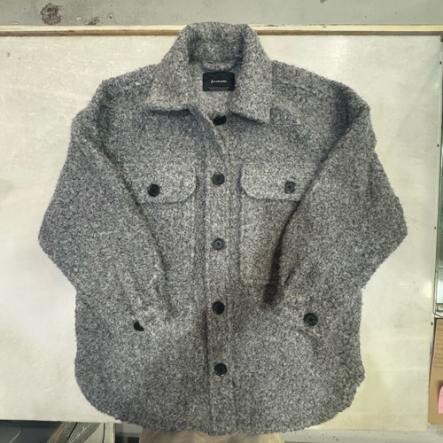 Stradivarius jacket like new, gray, boucle knit
