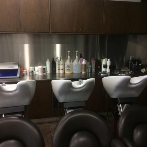 Hair Salon Equipment like new with inox mirrors, coloring station, and ventilation