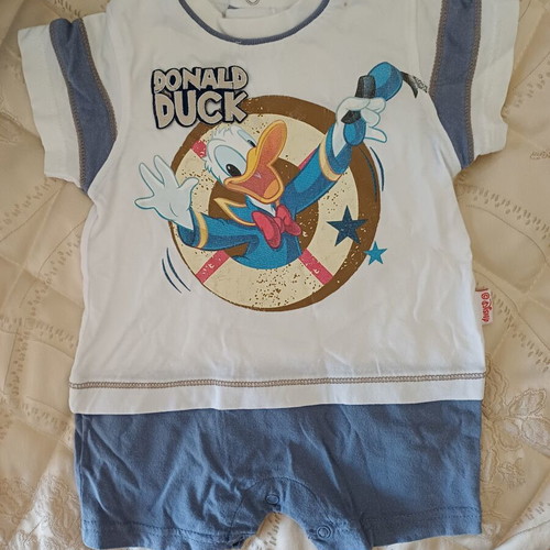 Disney romper for 6-month-old boy like new, Donald Duck design