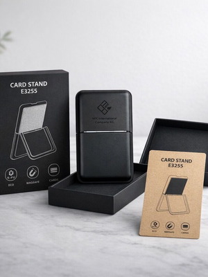 Θήκη Καρτών με Βάση Card Stand σαν καινούργιο, μαύρη