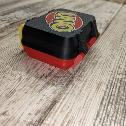 UNO card storage box 3D printed new, compact with secure closure