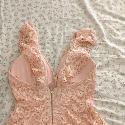 Pink lace dress like new, size S