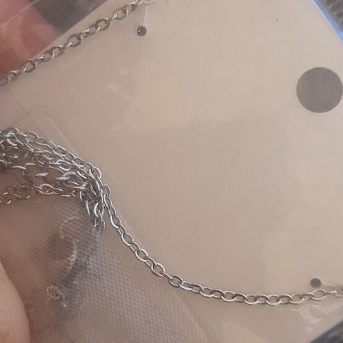 Necklace with Phaistos Disc stainless steel new, silver color