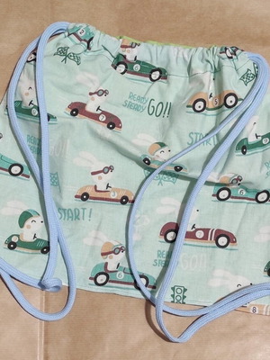 Παιδική τσάντα πλάτης με λαγουδάκια υφασμάτινη χειροποίητη