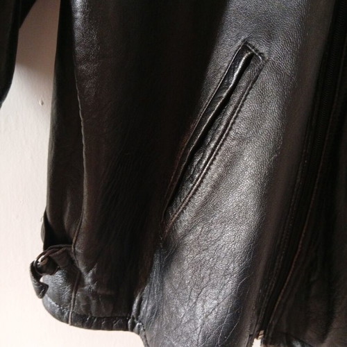 Leather vintage men's jacket XL used, black