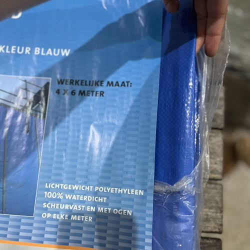 Protective tarpaulin 130gr 4x6m, waterproof with metal eyelets
