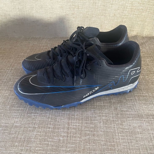 Nike Zoom Vapor 15 Academy TF men's football shoes used, size 42.5, black and blue