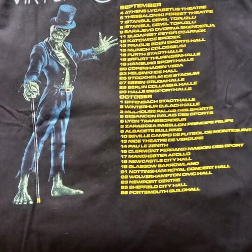 Iron Maiden Gambler T shirt used, Virtual IX World tour 1998, black, size M
