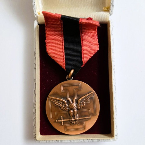 Masonic medal Supreme Council of the 33rd like new, bronze with ribbon