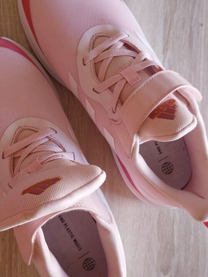 Adidas Fortarun kids' running shoes, clear pink, size 39