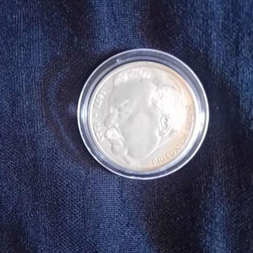 Silver Coin Germany 5 Mark 1975 commemorative, like new