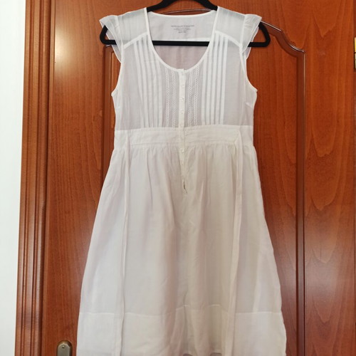 Benetton summer dress used, white, size S
