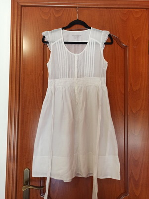 Benetton summer dress used, white, size S
