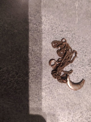 Crescent moon pendant used with chain