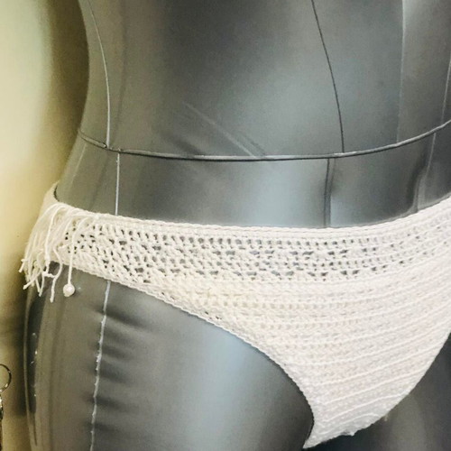 Knitted bikini bottom new, size S/M, white