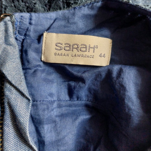 Sarah Lawrence dress like new with denim look and lace details blue