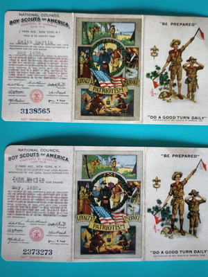 Προσκοπικά πιστοποιητικά Boy Scouts of America 1933 και 1944 σετ σαν καινούργιο