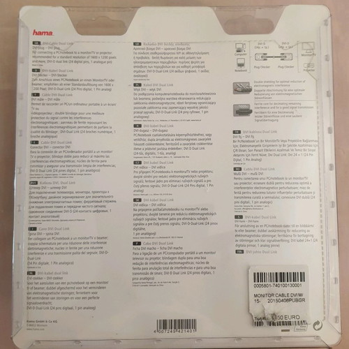 HAMA DVI Cable 3 meters new, Dual link
