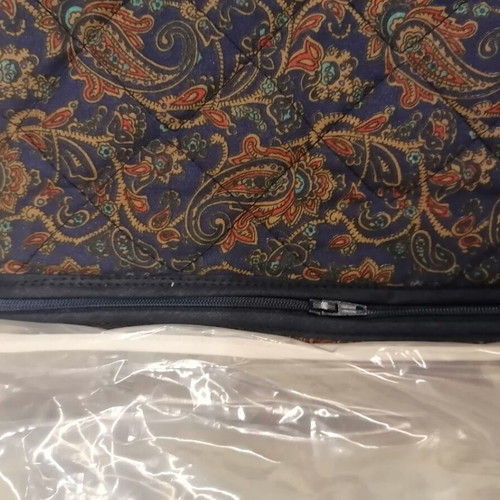 Vintage Quilted Travel Set with Women's Slippers Size 39, Like New