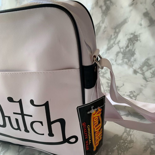 Von Dutch messenger bag crossbody new, white and black