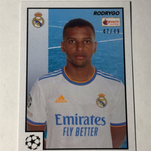 Rodrygo Merlin sticker 47/49, like new