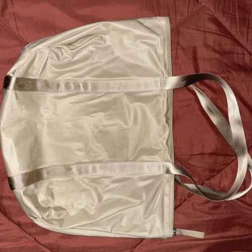 Lacoste tote bag beige new, waterproof polyester