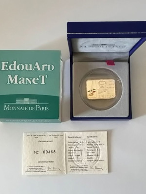Γαλλία 2008 ¼ ευρώ ασημένιο Proof νόμισμα 125η επέτειος Édouard Manet