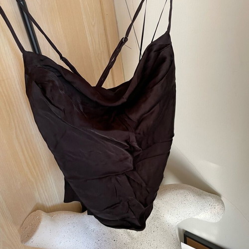 Zara satin top new, black, size S