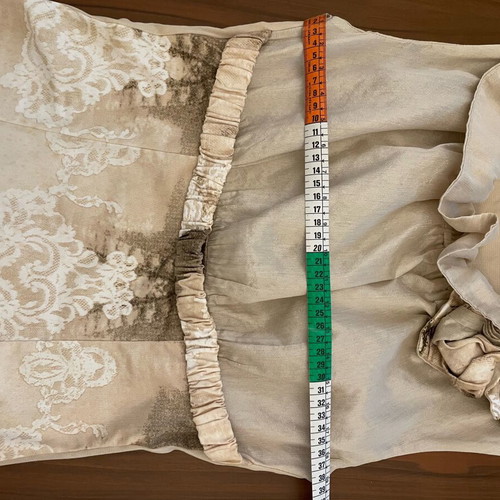Blouse-Top With Basque Like New, Beige, Size S