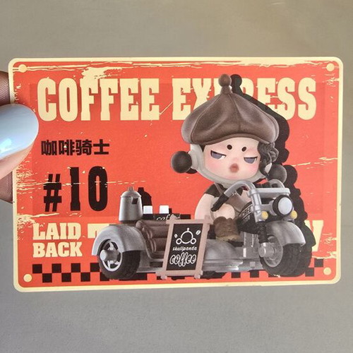 POP MART SkullPanda Laid Back Tomorrow Series Secret Coffee Knight Figure new