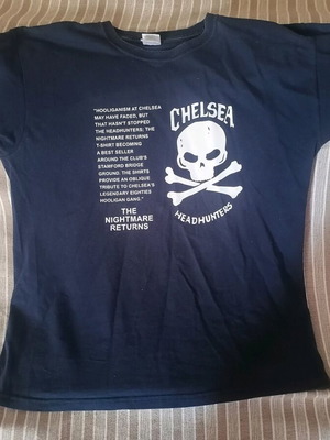 Chelsea Headhunters T-shirt like new, size Large, dark blue