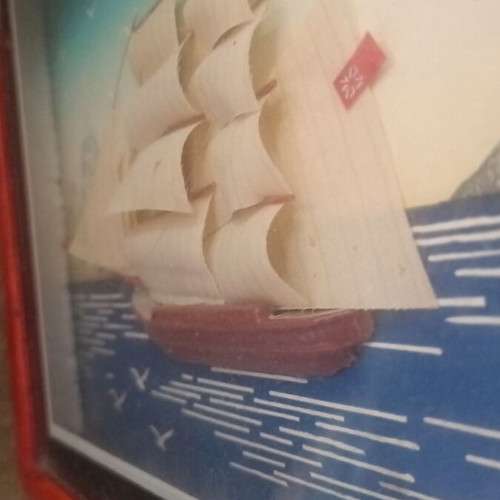 Vintage 3D framed art like new, 24x18 cm