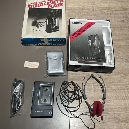 Sanyo M5550 Cassette Player like new, complete set from 1980