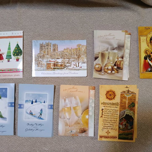 Christmas greeting cards used, pack of 20 pieces