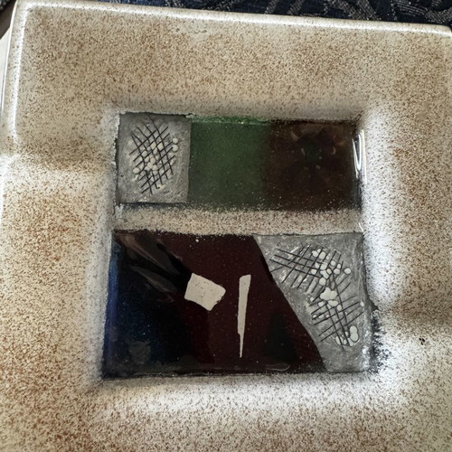 Blown Glass Ashtray like new decorative