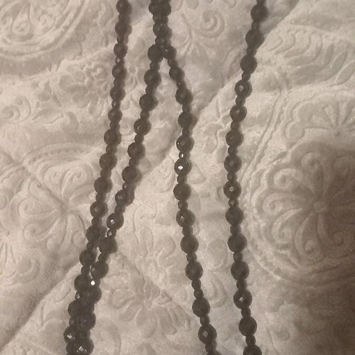 Women's necklace like new, black stone, evening