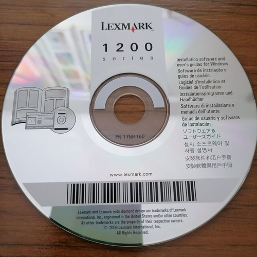 Lexmark 1200 Series Original Installation CD like new