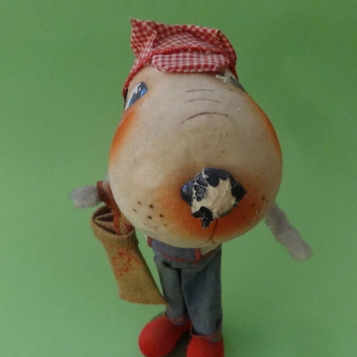 Vintage Snoopy Doll used, mixed materials and wood, 1970s