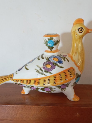 Old Skyrian handmade candlestick by Kalliopi M Nikolaou, like new