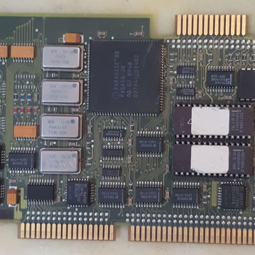 Retro HP D1180-60013 graphics card used, 256 KB, ISA slot, 1989
