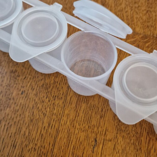 Iconography paint cases like new, airtight plastic containers