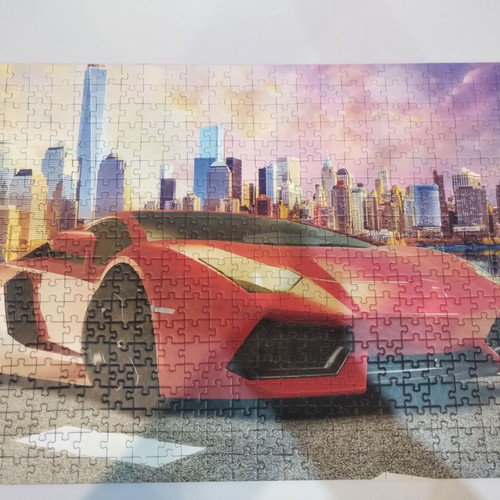 Puzzle 500 pieces with car theme like new