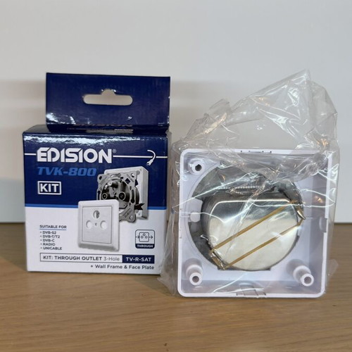 Edision TVK-800 Through Outlet Kit new for TV Radio Satellite