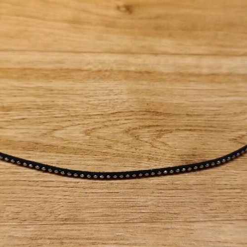 Handmade black choker with silver studs new